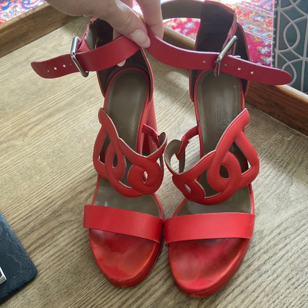 Heeled Hermes Sandals